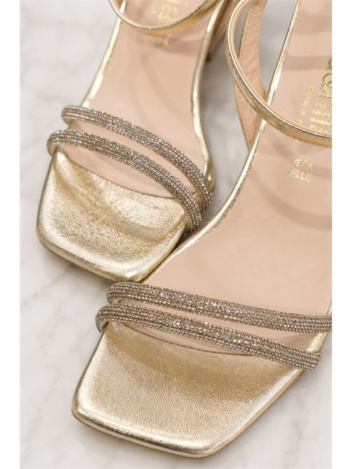 sandalo glitter punta quadrata NILA NILA | AB395R088ORO